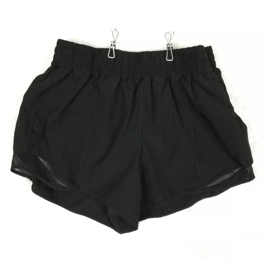 ColorfulKoala Womens Shorts Athletic Hotty Black Curved Hem Mesh Lined XL